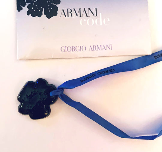ARMANI - ARMANI CODE : CERAMIQUE BLEUE MONTEE SUR RUBAN