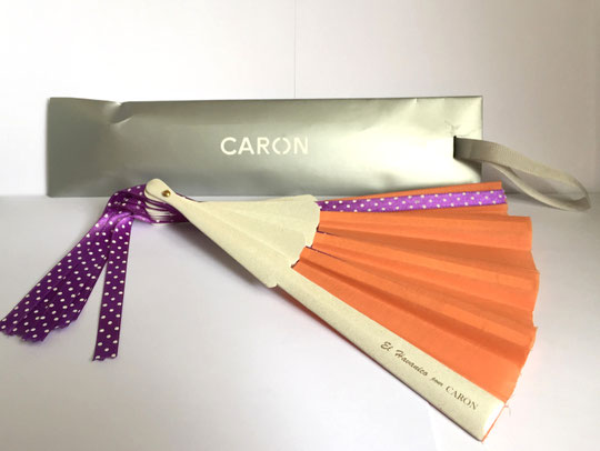 CARON - EVENTAIL SATIN DE SOIE, FABRICATION EL HABANICA POUR CARON