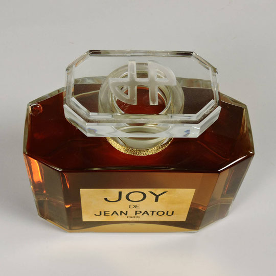 JEAN PATOU - JOY : FACTICE GEANT - VUE DU BOUCHON EN VERRE SIGLE