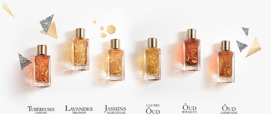 LES FLACONS DE LA COLLECTION "PRESTIGE" LANCÔME
