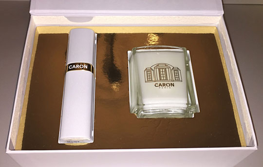 VAPORISATEUR DE SAC RECHARGEABLE : PIU BELLOGIA 15 ML & BOUGIE PARFUMEE