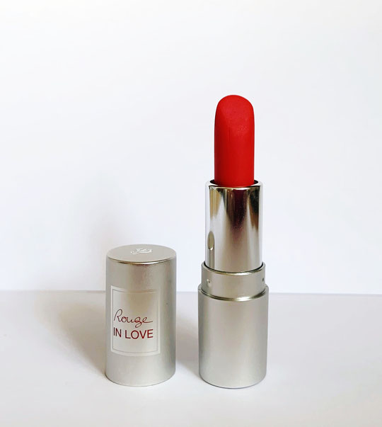 LANCÔME - MINI ROUGE A LEVRES "ROUGE IN LOVE", PRESENTE OUVERT