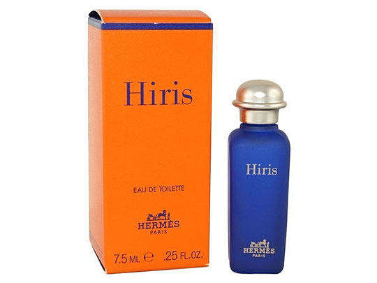 HIRIS - EAU DE TOILETTE 7,5 ML - FLACON EN VERRE TEINTE BLEU OPAQUE