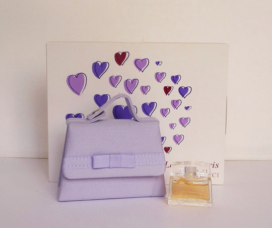 LOVE IN PARIS : PETIT SAC A MAIN MAUVE ET MINIATURE