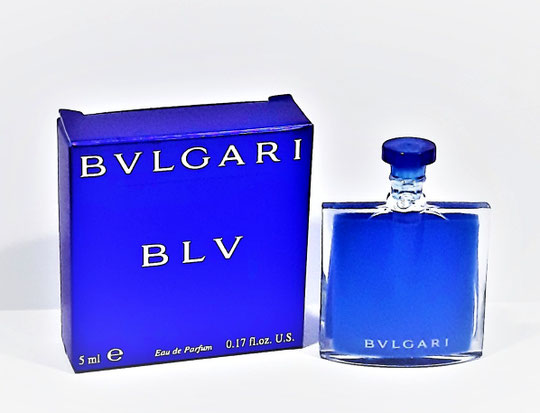 BVLGARI - BLV : EAU DE PARFUM 5 ML - MINIATURE AVEC BOUCHON PLASTIQUE BLEU