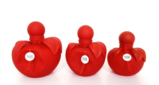 2021 - NINA EXTRA ROUGE : 3 FLACONS VAPORISATEURS EAU DE PARFUM 80 ML, 50 ML & 30 ML