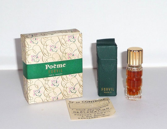 POEME - PARFUM - FLACON POUR LE SAC AVEC SON ETUI VERT