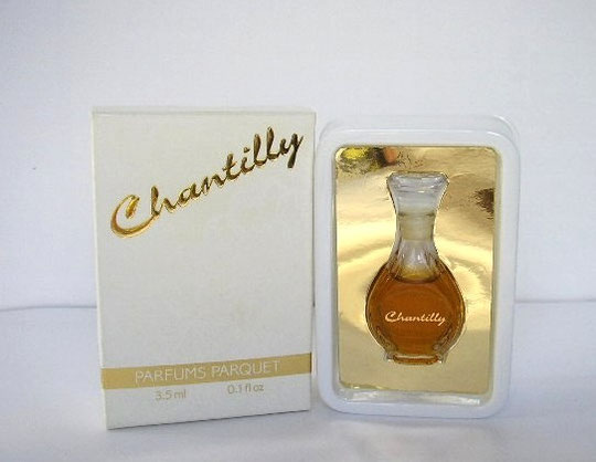 HOUBIGANT : CHANTILLY, MINIATURE PARFUM 3,5 ML - BOÎTE OUVERTE