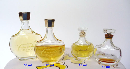 FAROUCHE - ENSEMBLE DE 4 FLACONS AMPHORE - CREATION LALIQUE
