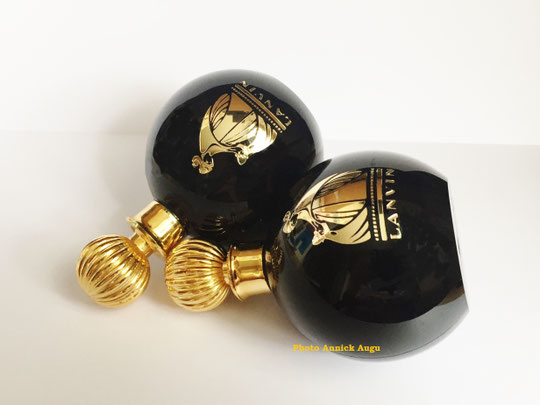 JEANNE LANVIN - LES DEUX FLACONS CI-DESSUS EN PLASTIQUE NOIR