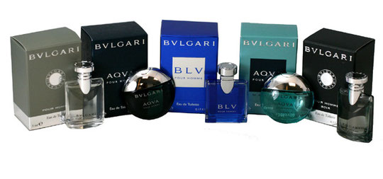 BVLGARI : QUELQUES MINIATURES POUR HOMME