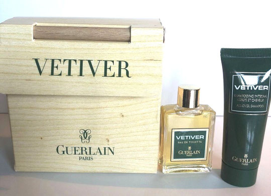 COFFRET VETIVER AVEC : 1 MINIATURE VETIVER EAU DE TOILETTE ET UN MINI TUBE SHAMPOOING CHEVEUX