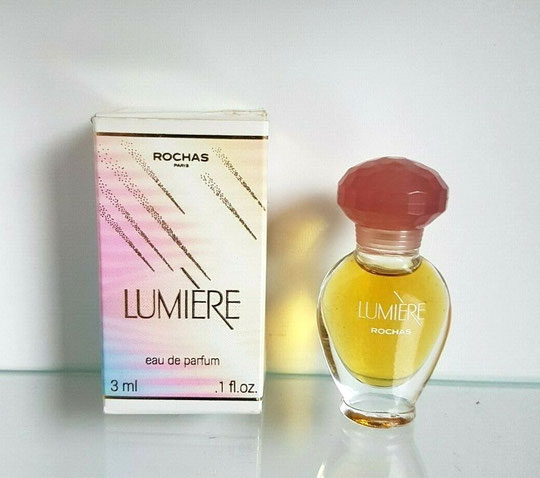LUMIERE - FLACON AMPHORE VERRE TRANSPARENT - EAU DE PARFUM 3 ML - BOUCHON PLASTIQUE ROSE FONCE