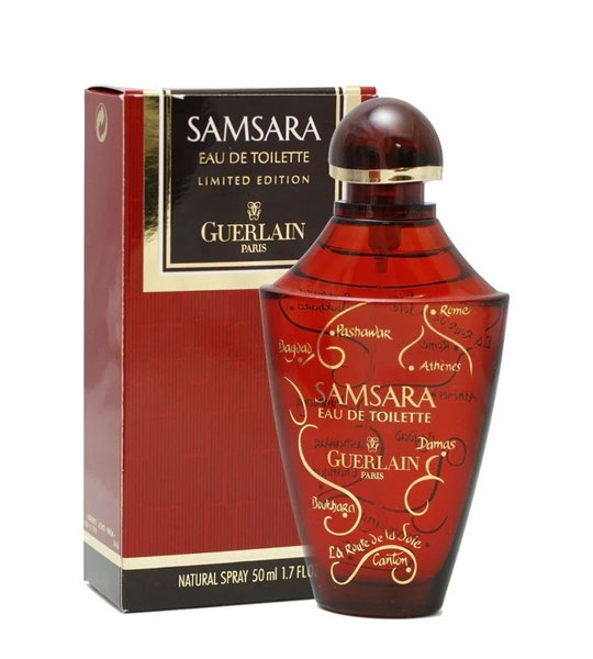 SAMSARA - EDITION LIMITEE AVEC MOTIFS DORES SUR LE FLACON : EAU DE TOILETTE 50 ML - EDITION APPELEE 'LA ROUTE  DE LA SOIE"