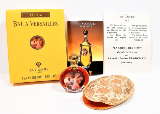 BAL A VERSAILLES - ENSEMBLE MINIATURE DE PARFUM PLUS SON POCHON, SA BOÎTE ET DEPLIANT