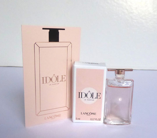 1)   IDÔLE LE PARFUM 5 ML : MINIATURE ET SA CARTE PARFUMEE - 2019