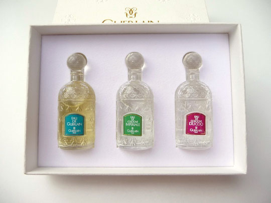 COFFRET A GLISSIERE : LES 3 MINIATURES EAU DE COLOGNE