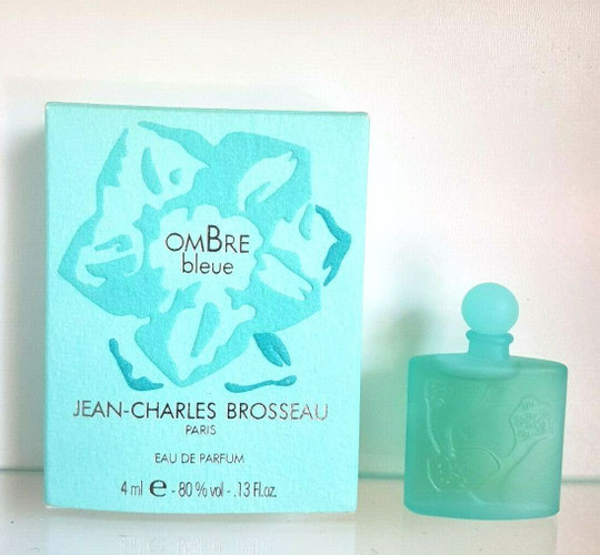 OMBRE BLEUE - EAU DE PARFUM 4 ML - MINIATURE EN VERRE DEPOLI DE COULEUR BLEUE