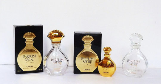 1990 : PARFUM SACRE - SERIE DE 3 FLACONS DIFFERENTS