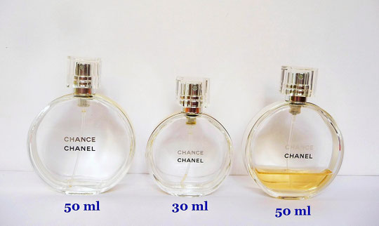 CHANCE - 3 FLACONS VAPORISATEURS DE TAILLE DIFFERENTE
