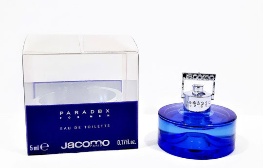 JACOMO - PARADOX FOR MEN : EAU DE TOILETTE FOR MEN 5 ML, PRESENTATION DIFFERENTE AU NIVEAU DE LA BOÎTE EN PLASTIQUE
