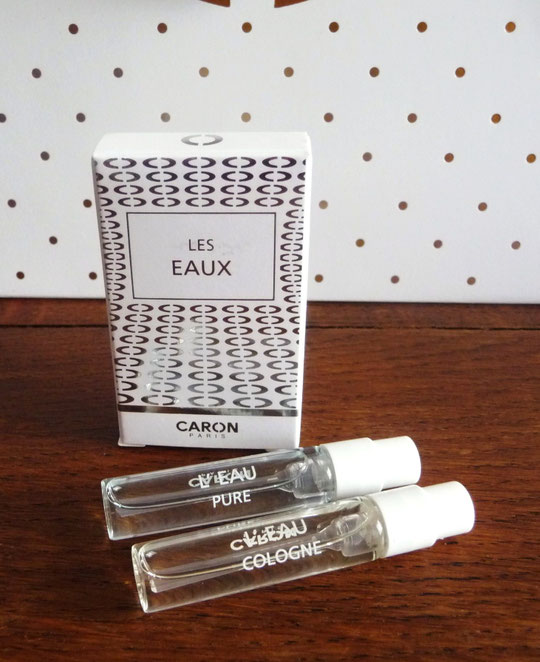 CARON - ECHANTILLONS LES EAUX : L'EAU PURE et L'EAU COLOGNE