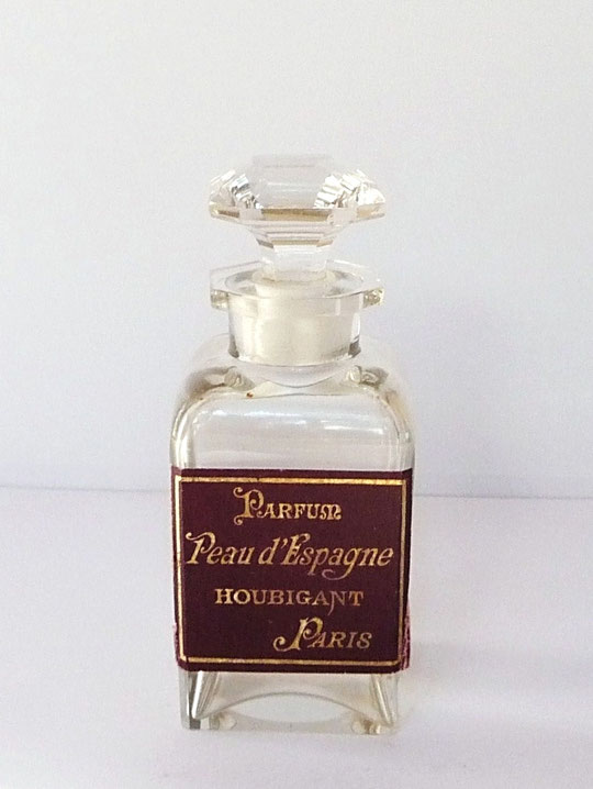 HOUBIGANT - PEAU D'ESPAGNE : PARFUM POUR HOMME - FLACON EN CRISTAL DE BACCARAT