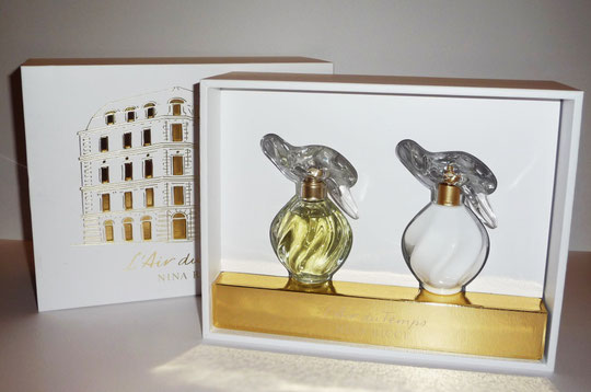 NOËL 2014 : COFFRET COMPRENANT UN FLACON EAU DE TOILETTE L'AIR DU TEMPS ET UN FLACON LAIT CORPOREL PARFUME