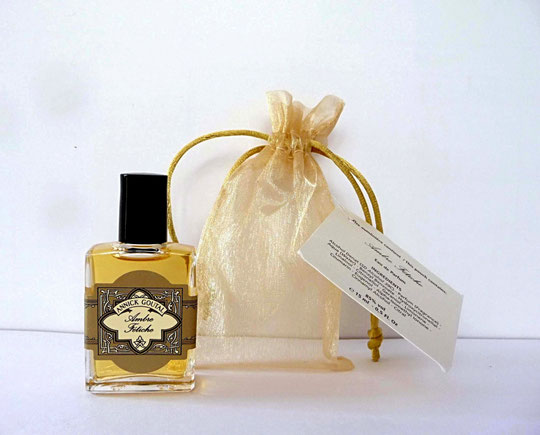 AMBRE FETICHE - EAU DE TOILETTE 15 ML - DANS POCHON COLORIS MIEL