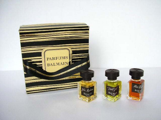 COFFRET DE 3 MINIATURES : JOLIE MADAME, VENT VERT et MISS BALMAIN
