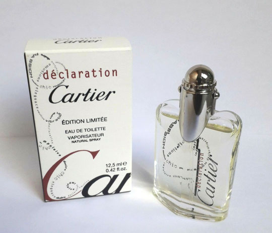 DECLARATION - EDITION LIMITEE, VAPORISATEUR EAU DE TOILETTE 12,5 ML - MINIATURE SERIGRAPHIEE RECTO & VERSO