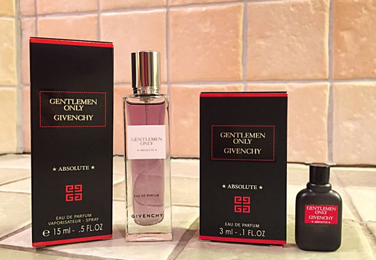 2016 - GENTLEMENT ONLY - ABSOLUTE : EAU DE PARFUM - 2 MINIATURES DIFFERENTES