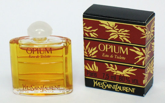OPIUM - EAU DE TOILETTE 7,5 ML - MINIATURE AVEC BOUCHON BLANC EN PLASTIQUE