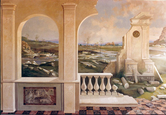 Allegoria della storia, tempera murale, cm 400 x 270