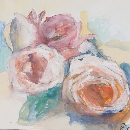 Rosen, 2015, Aquarell, 30 x 30 cm