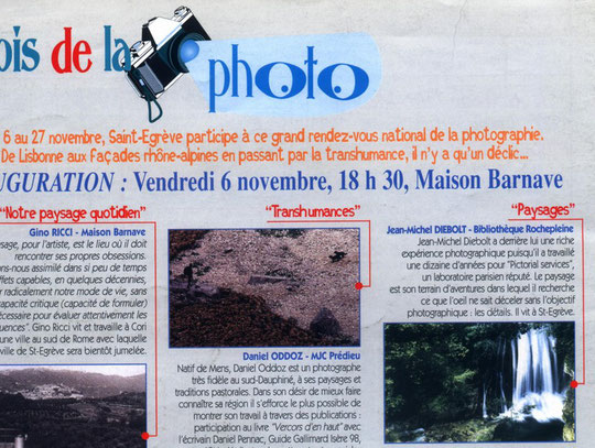 Mois de la photo- 6 au 27 novembre 1998