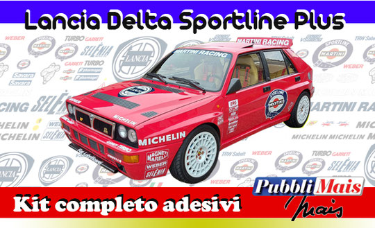 kit lancia delta rossa sportline plus pubblimais sticker shop ebay adesivi sponsor evoluzione 1992 