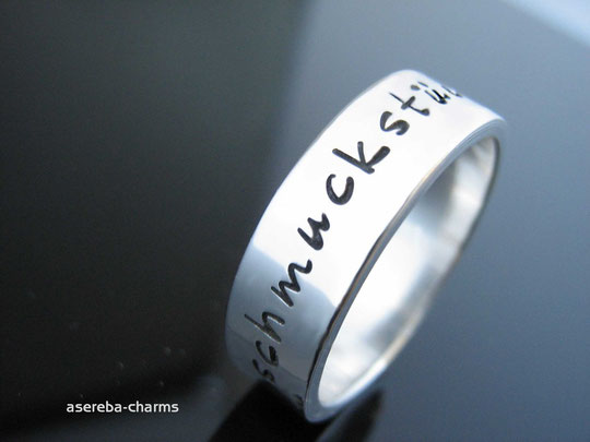 Sterlingsilber-Ring mit Botschaft
