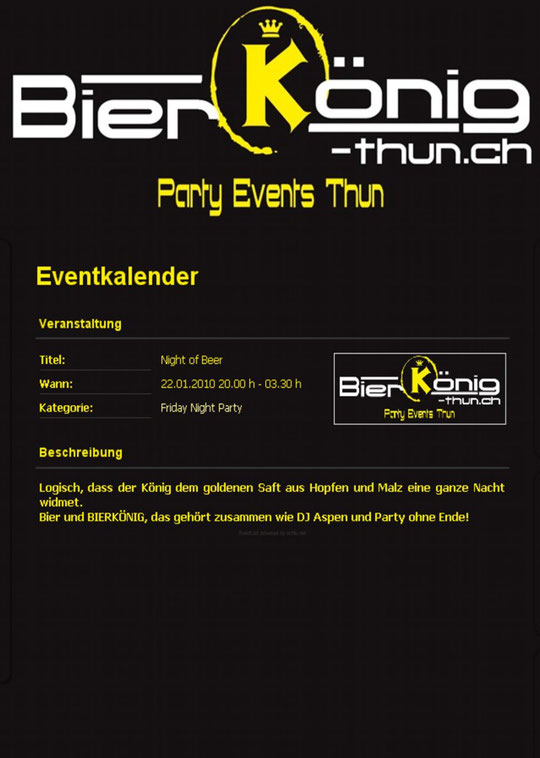 Bierkönig Thun DJ Aspen Bier