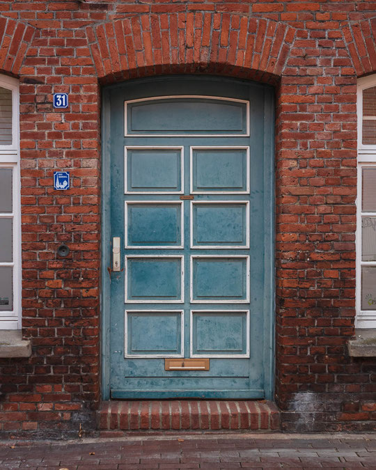 Blaue Tür in Stade