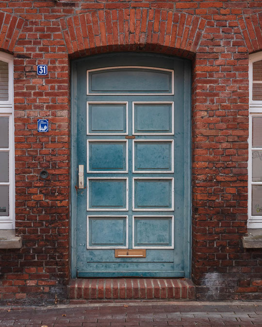 Blaue Tür in Stade