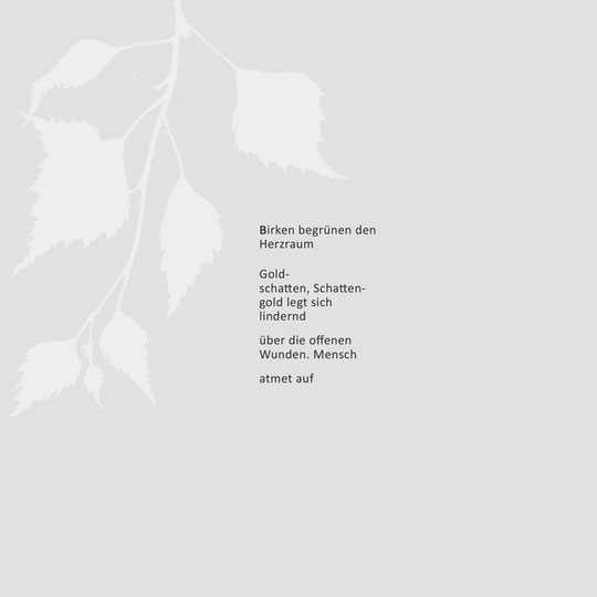 aus: 'Bäume - Gedichte, Tagebuchgedanken und Fotografien'