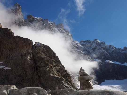 L'arrivée au refuge, juste belle, très belle !