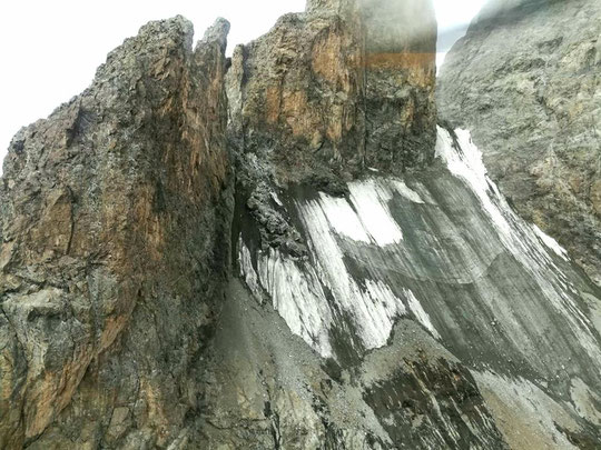 Les restes du Gacier Carré en cette fin septembre 2018. Photo Pghm. Merci