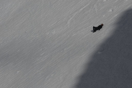 Petite sieste (du gardien) sur le glacier des étançons...