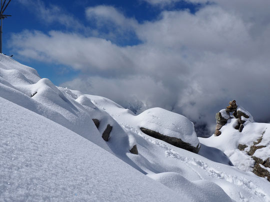 Petit coup d'hiver à l'arrivée au refuge !