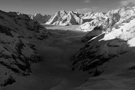 Ce matin la mer de nuages était en bas vers 2500m, et pour nous... le grand soleil !