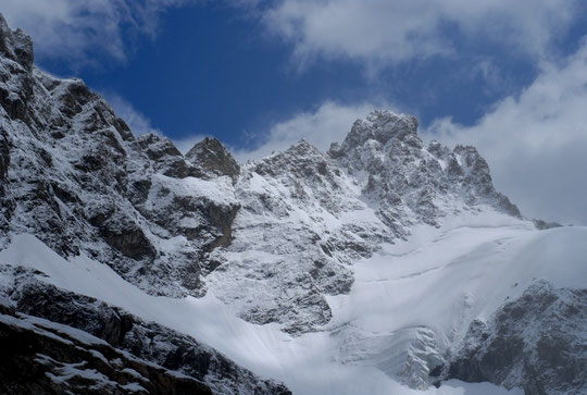 Hier après midi également, le col et le sommet du Pavé, bien blanchis !