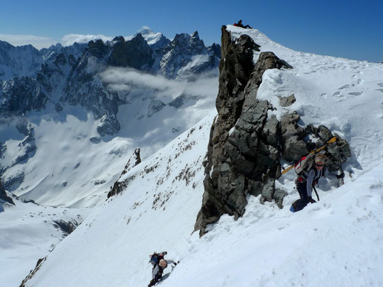 Jonction Pavé-Promontoire : l'arrivée au Col du Pavé (cliquez sur cette photo d' Aurélien).