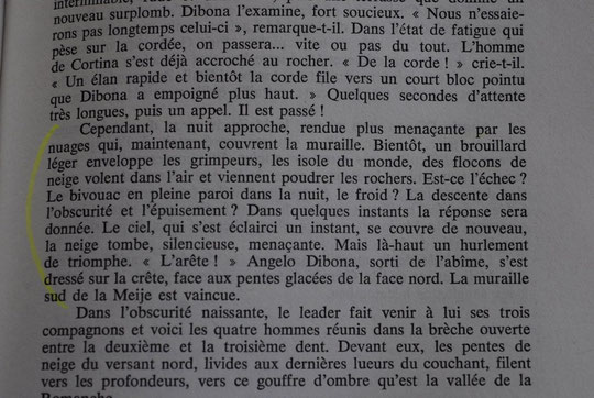 Extrait de "La Meije " de Henri Isselin, avec plusieurs pages sur les tentatives et la première en face sud de la Meije par Angelo Dibona et Guido Mayer.